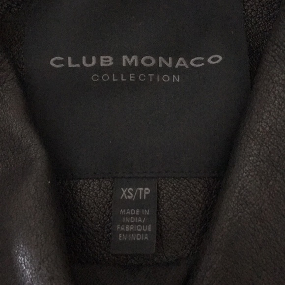 Club Monaco Gracella black leather jacket, size xs - Picture 4 of 8